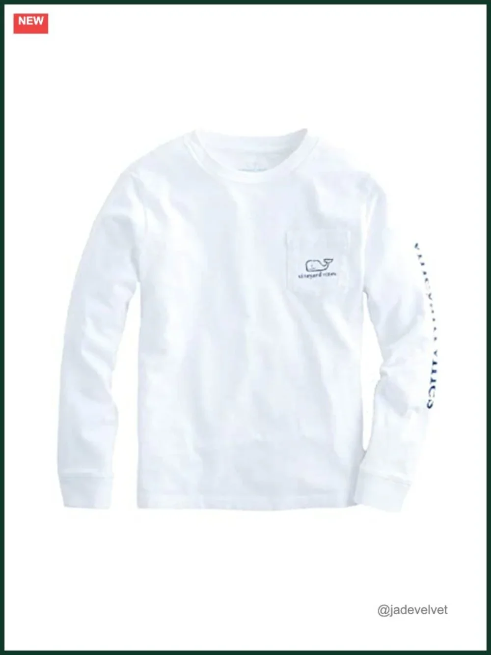 Kids Long Sleeve Vintage Whale Pocket Tee - Cotton - Relaxed Fit